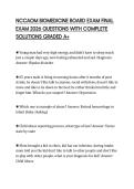 NCCAOM BIOMEDICINE BOARD EXAM FINAL EXAM 2026 QUESTIONS WITH COMPLETE SOLUTIONS GRADED A&plus;