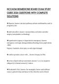 NCCAOM BIOMEDICINE BOARD EXAM STUDY GUIDE 2026 QUESTIONS WITH COMPLETE SOLUTIONS