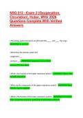 NSG 212 - Exam 2 &lpar;Oxygenation&comma; Circulation&rpar;&comma; Huber&comma; WVU 2026 Questions Complete With Verified Answers