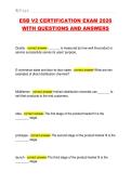 ESB V2 CERTIFICATION EXAM 2026  WITH QUESTIONS AND ANSWERS 