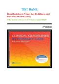 TEST BANK Clinical Guidelines In Primary Care 4th Edition by FAANP Amelie Hollier&comma; DNP&comma; FNP-BC &lpar;Author&rpar; Verified Questions and Answers for All 19 Chapters &vert; Updated 2026&sol;27