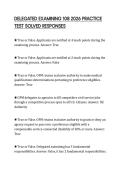 DELEGATED EXAMINING 108 2026 PRACTICE TEST SOLVED RESPONSES
