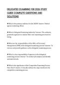 DELEGATED EXAMINING 108 2026 STUDY GUIDE COMPLETE QUESTIONS AND SOLUTIONS