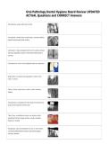 Oral Pathology Dental Hygiene Board Review UPDATED  ACTUAL Questions and CORRECT Answers