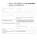 Pediatrics &lpar;All 3 parts&rpar;&comma; Pediatric Dentistry UPDATED ACTUAL  Questions and CORRECT Answers 