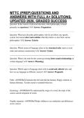 MTTC &lpar;PREP&rpar; QUESTIONS AND ANSWERS WITH FULL A&plus; SOLUTIONS&comma; UPDATED 2026&comma; GRADED SUCCESS