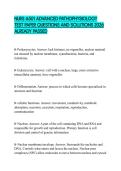 NURS 6501 ADVANCED PATHOPHYSIOLOGY TEST PAPER QUESTIONS AND SOLUTIONS 2026 ALREADY PASSED