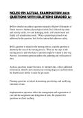 NCLEX-RN ACTUAL EXAMINATION 2026 QUESTIONS WITH SOLUTIONS GRADED A&plus;