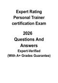 ExpertRating Personal Trainer Certification Exam 2026 &vert; Practice Test Questions & Complete Answers PDF