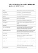 Introductory Microbiology Exam 3 Prep UPDATED ACTUAL  Questions and CORRECT Answers