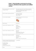 EXAM 1&colon; OB A&P&sol;Nutrition and Nursing Care During  Pregnancy UPDATED ACTUAL Questions and CORRECT  Answers 