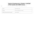 Anatomy & Physiology Exam 1 &lpar;Chapters 1-4&rpar; UPDATED  ACTUAL Questions and CORRECT Answers 