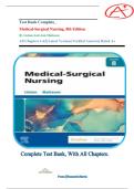 Test Bank Complete&lowbar; Medical-Surgical Nursing&comma; 8th Edition By Linton And Ann Matteson All Chapters 1-63&vert; Latest Version&vert; Verified Answers&vert; Rated A&plus;