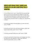 DRIVE SAFE EXAM STUDY GUIDE 2026 COMPLETE SOLVED QUESTIONS FULLY VERIFIED