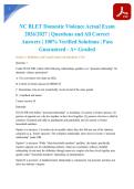 NC BLET Domestic Violence Actual Exam 2026&sol;2027 &vert; Questions and All Correct Answers &vert; 100&percnt; Verified Solutions &vert; Pass Guaranteed - A&plus; Graded