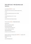NSG 430 Exam 3 with Questions and Answers