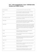 PCC1 - ETSU Campbell Module 1 Exam 1 UPDATED ACTUAL  Questions and CORRECT Answers 