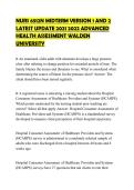 NURS 6512N MIDTERM VERSION 1 AND 2 LATEST UPDATE 2021 2022 ADVANCED HEALTH ASSESSMENT WALDEN UNIVERSITY
