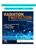 TEST BANK for Radiation Protection in Medical Radiography 9th Edition by Sherer &vert; Complete Guide &lpar;Questions & Answers All Chapters 1-14&rpar;