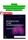 TEST BANK for Rau's Respiratory Care Pharmacology 11th Edition by Douglas Gardenhire &vert; Complete Guide &lpar;Questions & Answers All 23 Chapters&comma; ISBN 9780323871556&rpar;