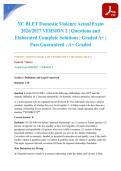 NC BLET Domestic Violence Actual Exam 2026&sol;2027 VERSION 2 &vert; Questions and Elaborated Complete Solutions &vert; Graded A&plus; &vert; Pass Guaranteed - A&plus; Graded