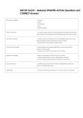 MIE 201 Test &num;1 - Makanui UPDATED ACTUAL Questions and  CORRECT Answers