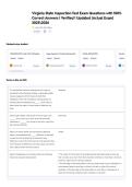 Virginia State Inspection Test Exam Questions with 100&percnt; Correct Answers &vert; Verified &vert; Updated &lpar;Actual Exam&rpar; 20252026