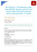 Bio 150 Exam 1 - UTK Mamantov Actual Exam 2026&sol;2027 &vert; Questions and All Correct Answers &vert; 100&percnt; Solved and Guaranteed Success &vert; Pass Guaranteed - A&plus; Graded