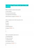 NSG316 Final Exam with Questions and Answers