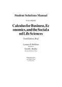 Complete Solutions Manual for Calculus for Business&comma; Economics&comma; and the Social & Life Sciences&comma; 10th Edition &lpar;Hoffman & Bradley&rpar; - Verified Answers for All Chapters 1-7