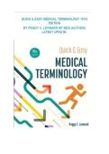 Test Bank for Quick & Easy Medical Terminology 10th Edition &mdash; Exam Questions & Answer Key PDF
