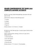 NDAEB COMPREHENSIVE TEST BANK 2026 COMPLETE ANSWERS ACCURATE