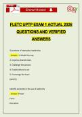 FLETC UPTP EXAM 1 ACTUAL 2026 QUESTIONS AND VERIFIED ANSWERS