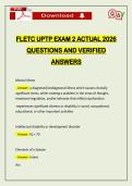 FLETC UPTP EXAM 2 ACTUAL 2026 QUESTIONS AND VERIFIED ANSWERS
