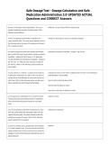 Medication administration Bundled Exam Questions WITH  CORRECT Answers