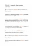 NU 606 Exam with Questions and Answers