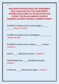 WGU D440 NUTRITION OBJECTIVE ASSESSMENT  FINAL EXAM AND PRACTICE EXAM NEWEST  VERIFIED EXAM COMPLETE 300 QUESTIONS AND  CORRECT DETAILED ANSWERS &lpar;VERIFIED  ANSWERS&rpar; &vert;ALREADY GRADED A&plus;&vert;&vert;NEWEST EXAM&excl;&excl;&excl; 