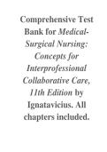 Medical-Surgical Nursing Test Bank for Med-Surg Nursing 11th Edition &ndash; All Chapters &ndash; 2026 Updated &ndash; Ignatavicius