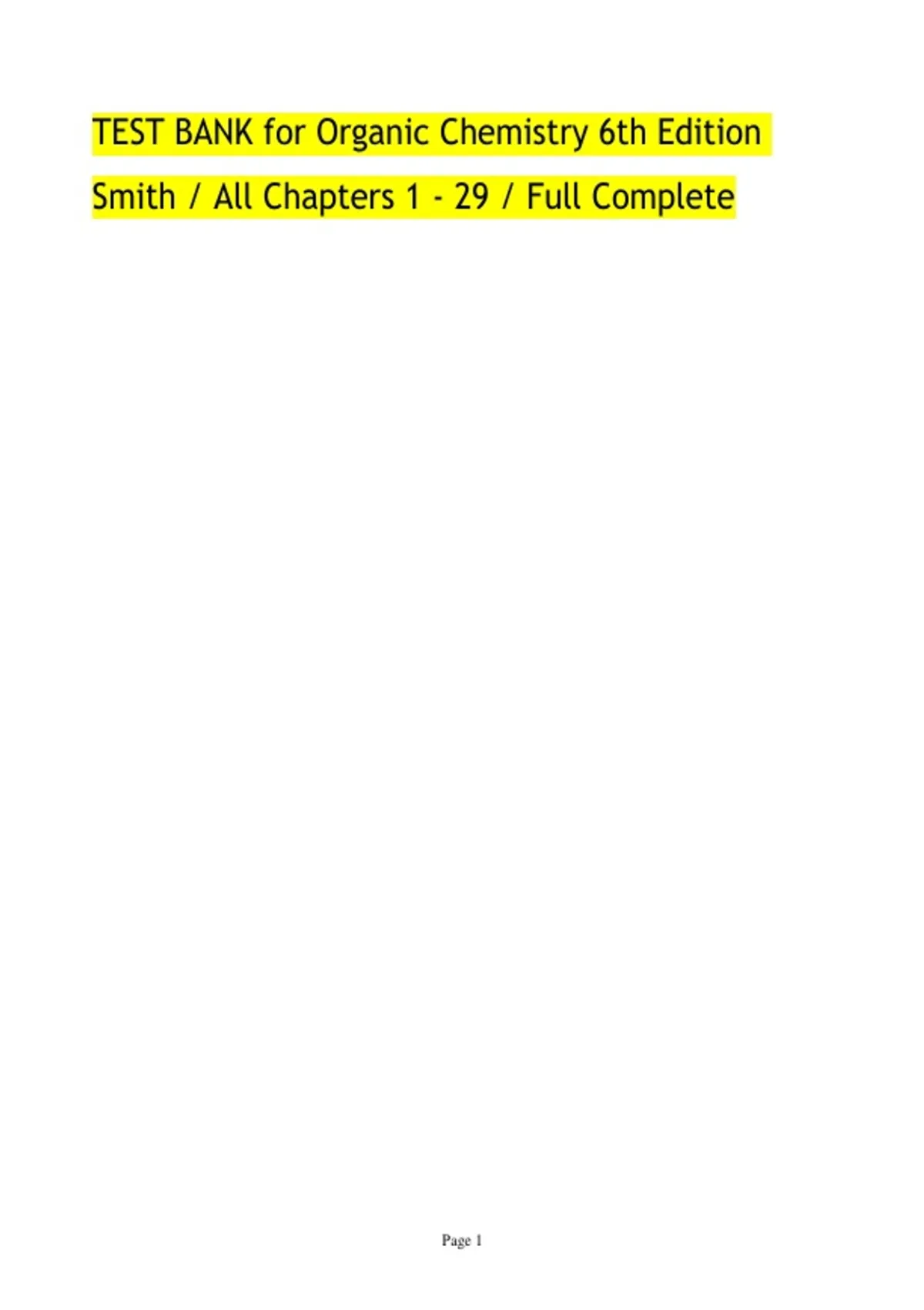 Organic Chemistry Test Bank for Organic Chemistry 6th Edition – 2026 ...