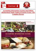 Accounting Information Systems 2nd Edition &lpar;Richardson&rpar; Complete Study Guide & Practice Exam &vert; AIS All-Chapters Review