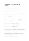 NU-606 Quiz 2 with Questions and Answers