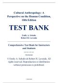 Test Bank &ndash; Cultural Anthropology&colon; A Perspective on the Human Condition&comma; 10th Edition &ndash; Emily A&period; Schultz&comma; Robert H&period; Lavenda &ndash; ISBN 9780190620684 &lpar;All Chapters Covered 1&ndash;14&rpar;