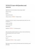 NUR 633 Exam with Questions and Answers