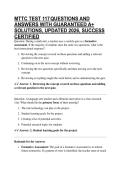 MTTC TEST 117 QUESTIONS AND ANSWERS WITH GUARANTEED A&plus; SOLUTIONS&comma; UPDATED 2026&comma; SUCCESS CERTIFIED