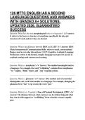 126 MTTC ENGLISH AS A SECOND LANGUAGE QUESTIONS AND ANSWERS WITH GRADED A&plus; SOLUTIONS&comma; UPDATED 2026&comma; GUARANTEED SUCCESS