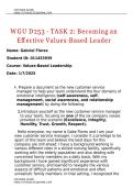 WGU D253 - TASK 2&colon; Becoming an Effective Values-Based Leader