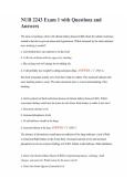 NUR 2243 Exam 1 with Questions and Answers