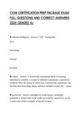 CCM CERTIFICATION PREP PACKAGE EXAM FULL QUESTIONS AND CORRECT ANSWERS 2026 GRADED A&plus;