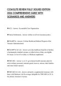 CCM ELITE REVIEW FULLY SOLVED EDITION 2026 COMPREHENSIVE GUIDE WITH SCENARIOS AND ANSWERS