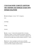 CCM EXAM PAPER COMPLETE QUESTIONS AND ANSWERS 2026 BUNDLED EXAMS WITH DETAILED SOLUTIONS